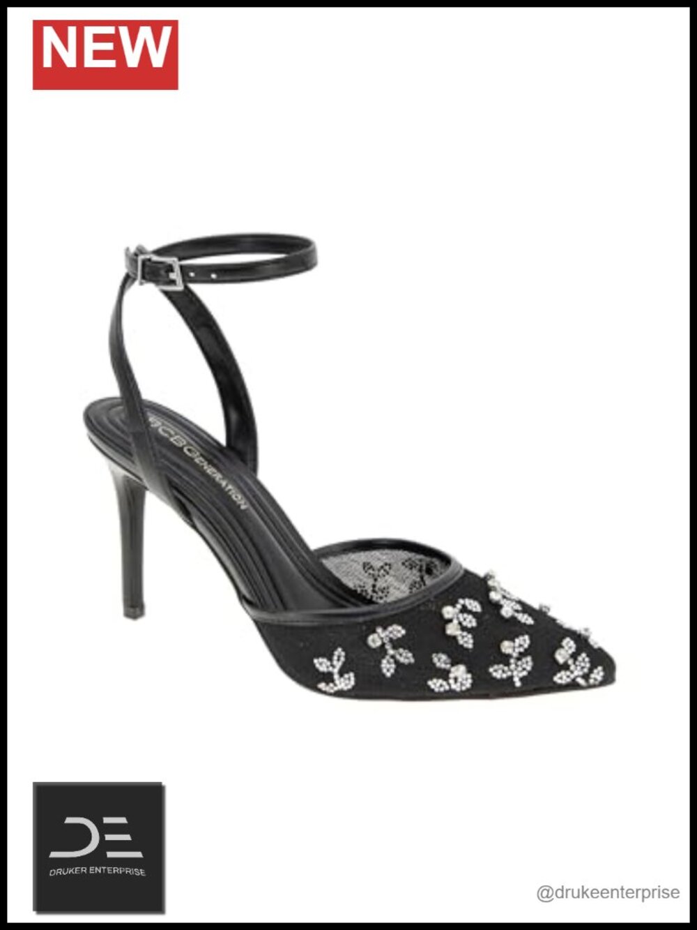 BCBGeneration Women's Stiletto Heel Pointed Toe Pump Shoes - Mesh